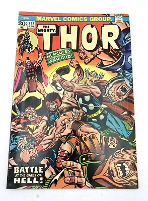 Buy Marvel Comics Group The Mighty Thor Hercules Vs War God #222 Vol. 1 (1974) • 7.22£