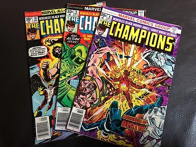 Buy Marvel Comics The Champions #8, 9 & 10 1976 (3 Comic Bundle/job Lot) • 7.50£