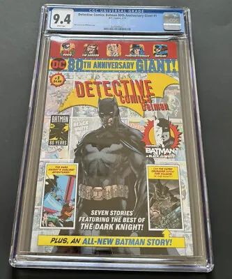 Buy DETECTIVE COMICS BATMAN 80TH ANNIVERSARY GIANT #1 CGC 9.4 DC Comics 2019 Walmart • 197.64£