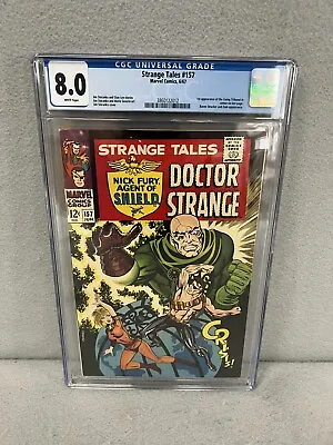 Buy Strange Tales #157 CGC 8.0 White Pages 1st Appearance Of The Living Tribunal • 315.49£