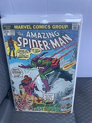 Buy Amazing Spider-Man #122 Death Of Green Goblin Bronze Age Marvel Comic 1973 VG-FN • 152.77£