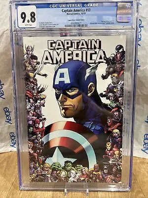 Buy Captain America #13 CGC 9.8  Marvel Actor Comic New Slab Graded 2019 Lupacchino • 55.18£