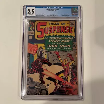 Buy Tales Of Suspense #52 CGC 2.5 OWP 4377737021 - 1st Appearance Of Black Widow • 320.91£