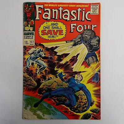 Buy FANTASTIC FOUR #62 Marvel Comic 1967 1st App Blastarr  C1 • 30£