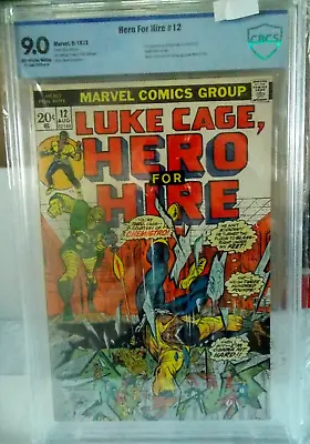 Buy LUKE CAGE, HERO FOR HIRE 12 1973 CBCS  9.0  1ST App. Chemistro, Spider-Man Cameo • 47.49£