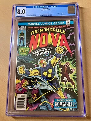 Buy Nova 1 (1976) - Marvel Comics Bronze Age Key 1st Nova And Origin - CGC 8.0 VFN • 85£