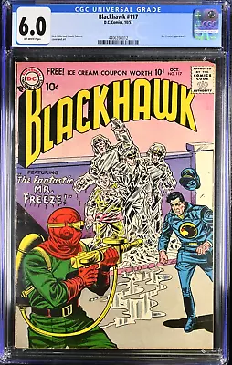 Buy Blackhawk #117 (1957) CGC 6.0! 💥 1st Prototype Of  Mr. Freeze!  💥 • 237.17£