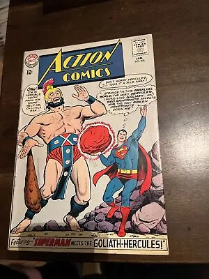 Buy Vintage DC Comics Action Comics Superman Meets Goliath-Hercules Jan. 1964 No.308 • 7.99£