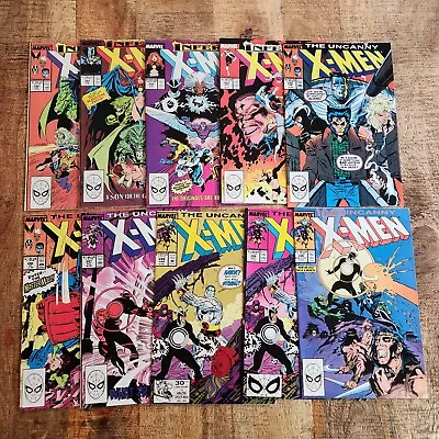 Buy Uncanny X-Men #240-243 245-248 + Variant #249 Marvel Comic Book Lot Of 10 NM- • 55.33£