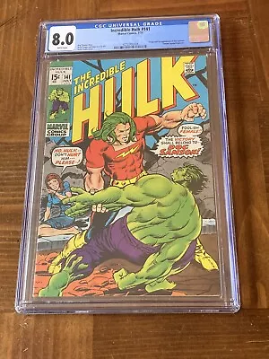 Buy Incredible Hulk 141 CGC 8.0 White Pages (1st App Doc Samson) + Magnet • 217.69£