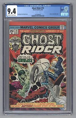 Buy Ghost Rider #10 Hulk Battle Cover 1st Marvel Spotlight #5 Reprint 1975 CGC 9.4 • 178.10£