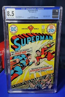 Buy Superman #276 CGC 8.5 (1974) 1st App Of Captain Thunder Nick Cardy Cover OW-W • 59.30£