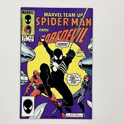 Buy Marvel Team-Up Spider-Man And Daredevil #141 1984 VF/NM 2nd Black Suit • 180£