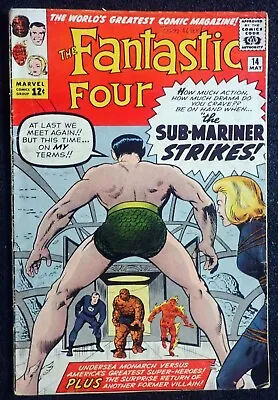 Buy Fantastic Four #14 MID-GRADE BEAUTY Sub-Mariner 1963 • 232.27£