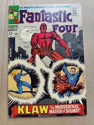 Buy Fantastic Four #56 Jack Kirby Stan Lee Klaw Black Panther VG • 23.19£