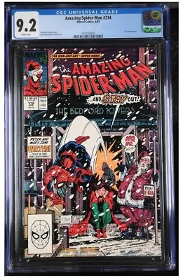 Buy AMAZING SPIDER-MAN #314 CGC 9.2 WHITE Pages Todd McFarlane Cover & Art 1989 • 35.97£