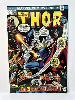 Buy The Mighty Thor #214 1st Xorr The God VF 8.0 1973 Marvel • 6.32£