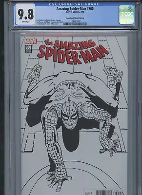 Buy Amazing Spider-Man #800 2018 CGC 9.8 (Remastered Sketch Edition) • 182.07£