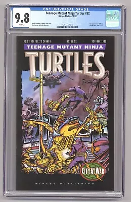 Buy Teenage Mutant Ninja Turtles 52 (CGC 9.8) 1st App. Karai City At War Part 3 Y371 • 178.73£