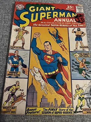 Buy Giant SUPERMAN Annual #6 (DC) 80pg. 25c. Greatest Super-Heroes. VG+. 1962! • 15.99£