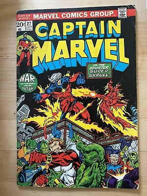 Buy Captain Marvel #27 - 1st Appearance Of Eros! Marvel Comics, Thanos, Super-skrull • 27.80£