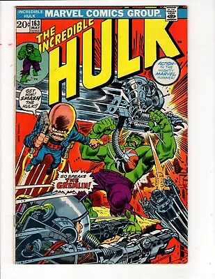 Buy The Incredible Hulk #163- 1973 (THIS BOOK HAS MINOR RESTORATION SEE DESCRIPTION) • 14.07£