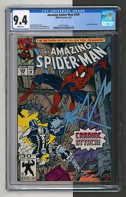 Buy Amazing Spider-Man #359, CGC 9.4, 1st Carnage Cameo, Bagley, Marvel, 1992 • 31.45£