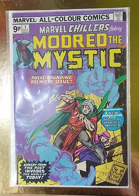 Buy Marvel Chillers #1 Oct. 75 1st App. Modred The Mystic  📖BRONZE AGE NM- (9.2)🆕 • 25.99£