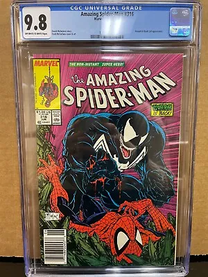 Buy Marvel Comics Amazing Spider-Man #316 CGC 9.8 Newsstand Ed. Venom + Black Cat • 1,181.08£