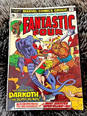 Buy FANTASTIC FOUR #142_JANUARY 1974_ THE COMING OF DARKOTH ! Pence Copy • 3£