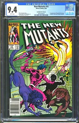 Buy New Mutants #16- Cgc 9.4 - Wp - Nm - .75 Canadian Price Variant Cpv Newsstand • 63.04£