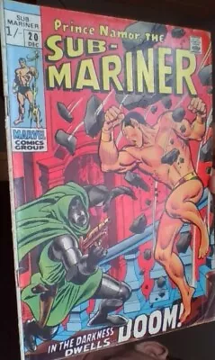 Buy Sub-Mariner #20 December 1969 First Battle With Dr. Doom No Price Stamp • 32£