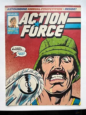 Buy Action Force #33 (1987) Hi There Bazooka Guess Who Marvel Comics • 2.25£