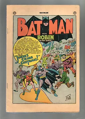 Buy Batman #63 DC 1951 Coverless 1st Killer Moth • 193.70£
