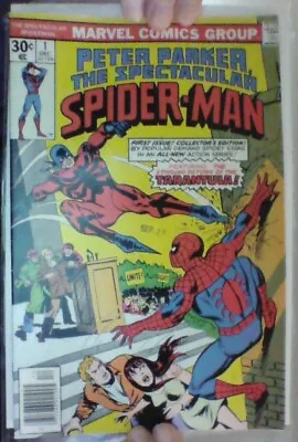 Buy Peter Parker SPECTACULAR SPIDER-MAN # 1 MARVEL COMICS Dec 1976 KEY FN+ Tarantula • 40£