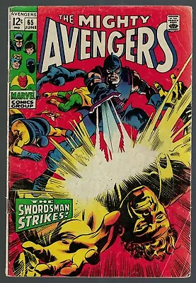 Buy Marvel Comics Avengers 65  Swordsman 1969 Captain America  VG+ 4.5  • 21.99£