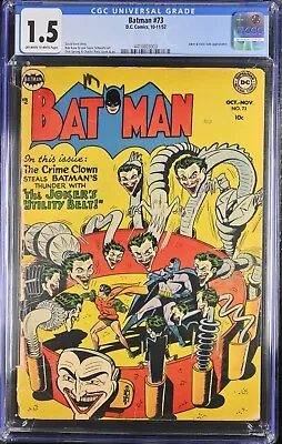 Buy 1952 D.C. Comics Batman 73 CGC 1.5. Classic Joker Cover And Story • 662.80£