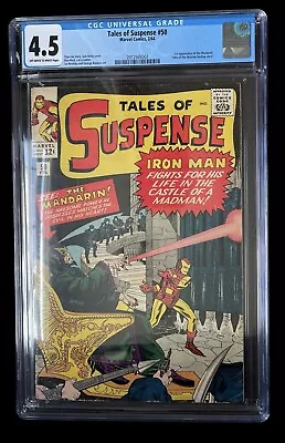 Buy Tales Of Suspense #50 CGC 4.5 OW/W PGS 1st Appearance Of Mandarin Marvel 1964 • 231.86£
