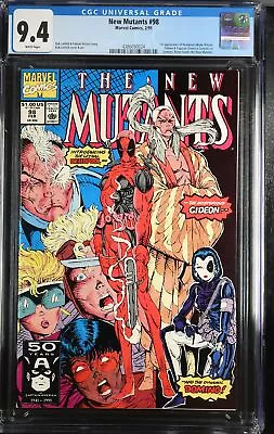 Buy New Mutants #98 - Marvel Comics 1991 CGC 9.4 1st Appearance Of Deadpool (Wade Wi • 363.43£