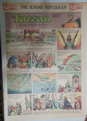 Buy Tarzan Sunday Page #485 Burne Hogarth From 6/23/1940 Very Rare ! Full Page Size • 15.89£