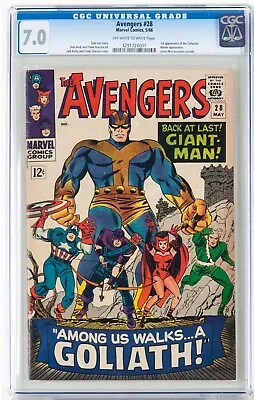 Buy The AVENGERS # 28 CGC 7.0 1st APPEARANCE Of The COLLECTOR_1st GOLIATH_CENTS_KEY • 50.99£