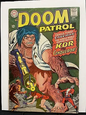 Buy Doom Patrol #114 Kor The Conqueror (DC, 1967) Good • 8£