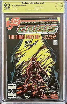 Buy Crisis On Infinite Earths #8 - CBCS 9.2 - SIGNED Jerry Ordway - Death Of Flash ! • 64.34£