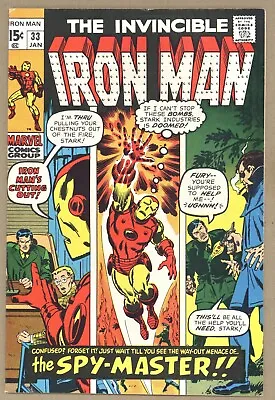 Buy Iron Man 33 VF Sal Buscema Cover! Heck! Avengers + More Cameos! 1971 Marvel V489 • 21.18£