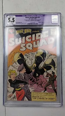 Buy 1959 Dc Comics Brave And The Bold #25 1st Suicide Squad Cgc Graded 5.5 Restored • 790.28£