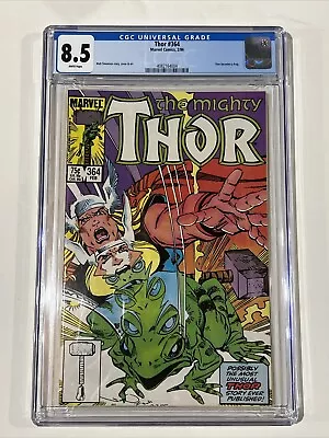 Buy THOR #364 - 1986 - CGC 8.5 White Pages- 1st Full App Thor Frog • 38.73£