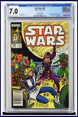 Buy Star Wars #82 CGC Graded 7.0 Marvel April 1984 Newsstand Edition Comic Book • 71.37£