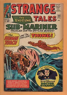 Buy Strange Tales #125 Marvel Comics 1964 Sub-Mariner App. 4.5 VG+ • 59.47£