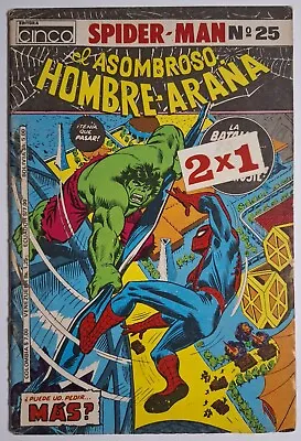 Buy The Amazing Spiderman #120 Hulk Vs Spidey Spanish El Hombre Araña #25 CINCO 1978 • 26.91£
