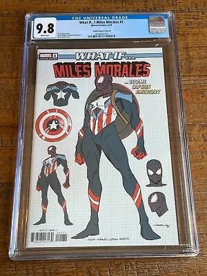 Buy What If Miles Morales Captain America 1 Cgc 9.8 Coello 1:200 Variant Spider-man • 315.34£